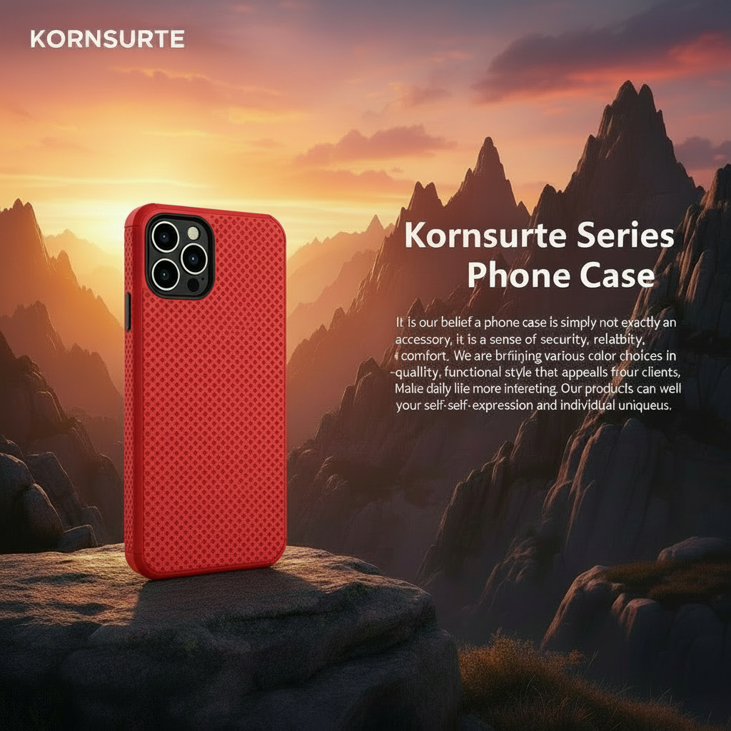 Kornsurte iPhone X/X Cooling Case with Screen & Lens Protectors - Heat Dissipation 5.8" (Red)