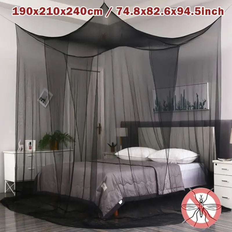 Elegant 4-Corner Mosquito Net Canopy - Luxury Bed Netting for Bedrooms