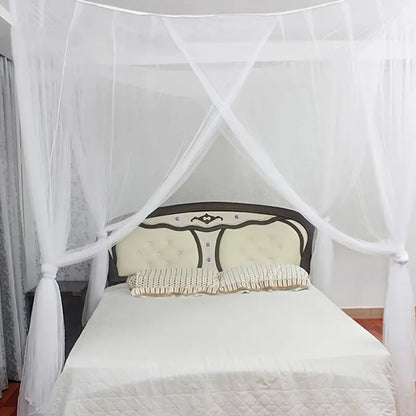 Elegant 4-Corner Mosquito Net Canopy - Luxury Bed Netting for Bedrooms