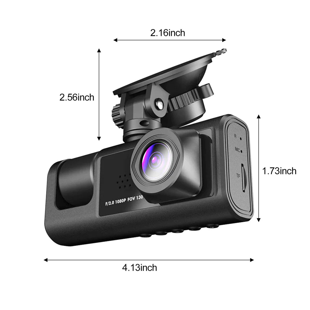 Dual Lens Dash Cam - HD 1080P Front & Rear Camera with G-Sensor