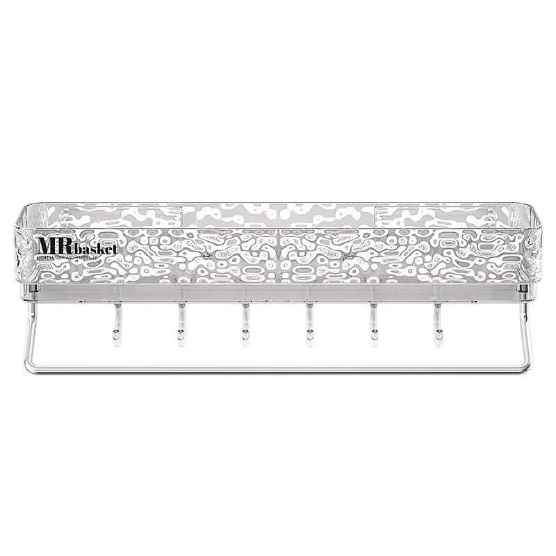 Glacier Pattern Triangular Wall Shelf - Bathroom Corner Organizer
