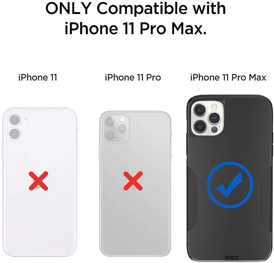 GREWORD iPhone 11 Pro Max Case with 2 Tempered Glass Screen Protectors - Heavy Duty Military Grade Protection 6.5