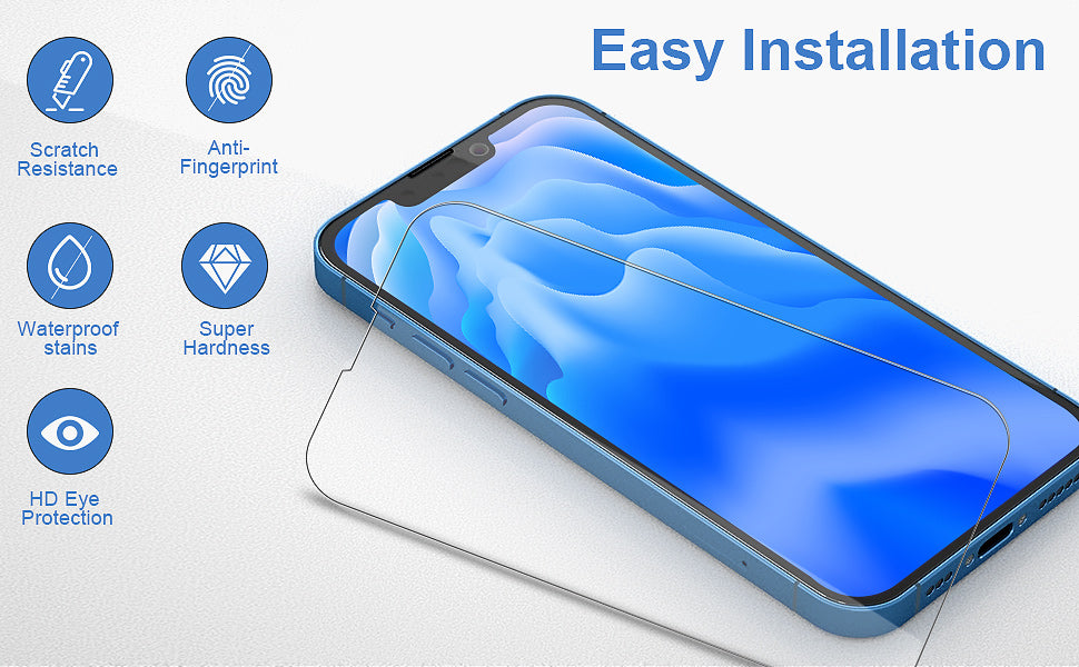 GREWORD iPhone 11 Pro Max Case with 2 Tempered Glass Screen Protectors - Heavy Duty Military Grade Protection 6.5"