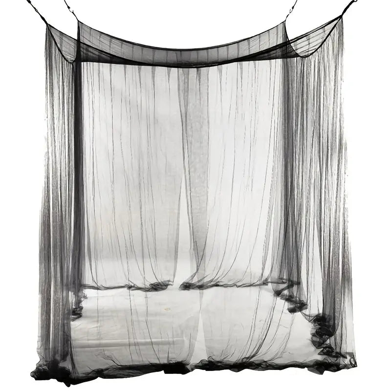 Elegant 4-Corner Mosquito Net Canopy - Luxury Bed Netting for Bedrooms