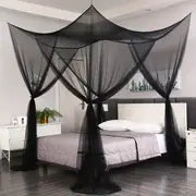Elegant 4-Corner Mosquito Net Canopy - Luxury Bed Netting for Bedrooms