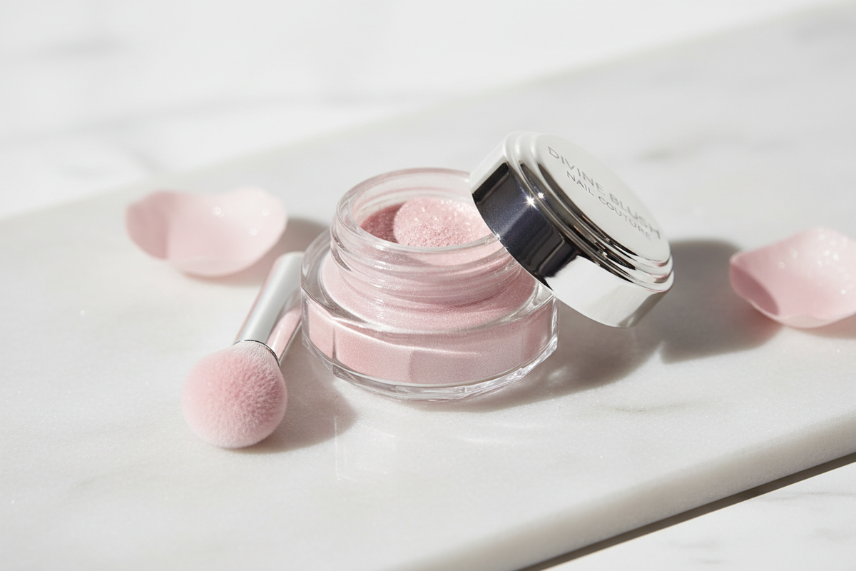 ballet pink nail powder polish