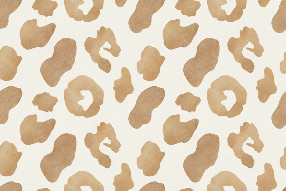 cream cow print
