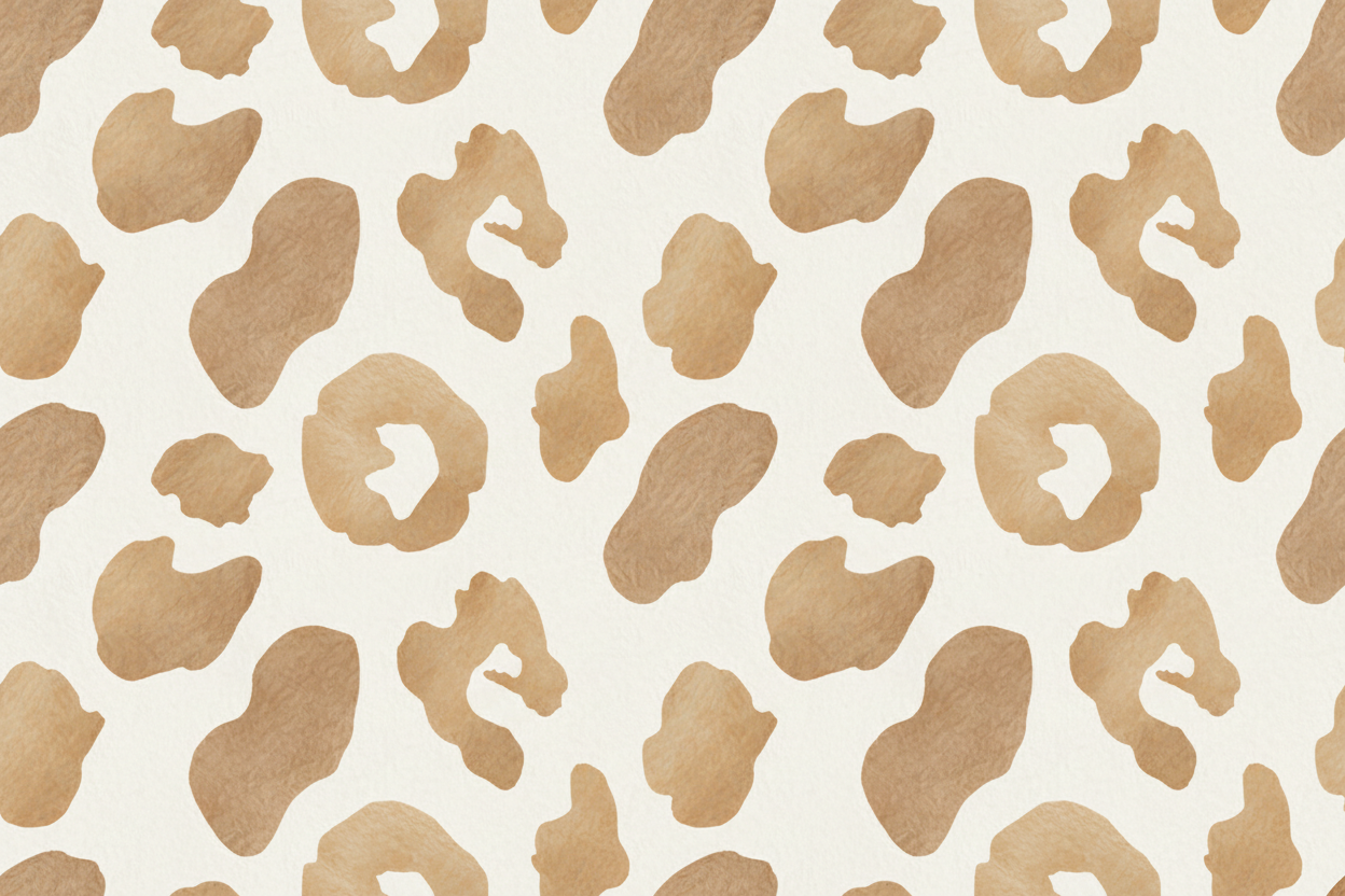 cream cow print