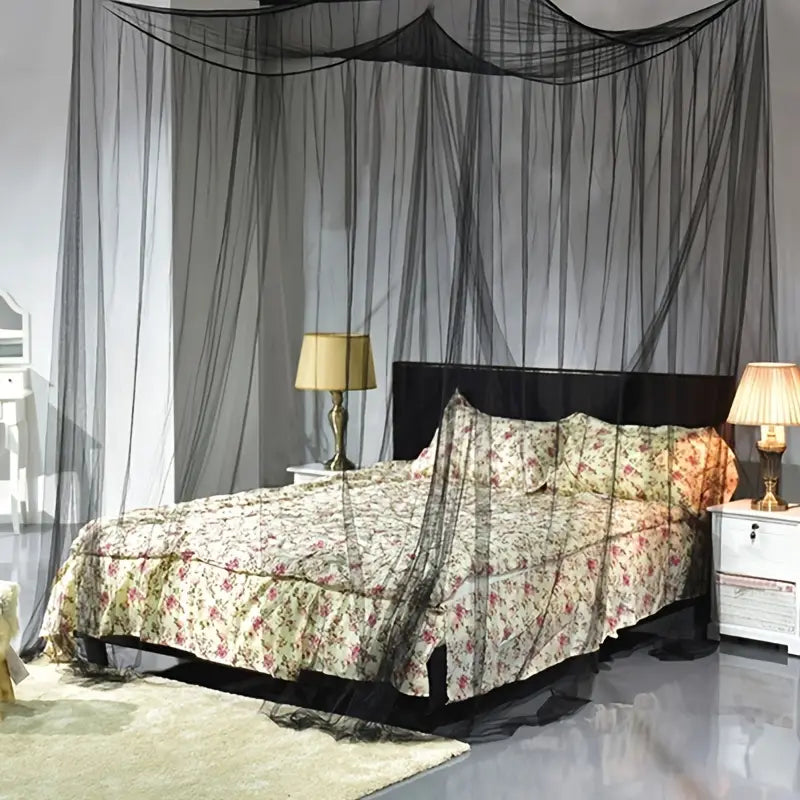 Elegant 4-Corner Mosquito Net Canopy - Luxury Bed Netting for Bedrooms
