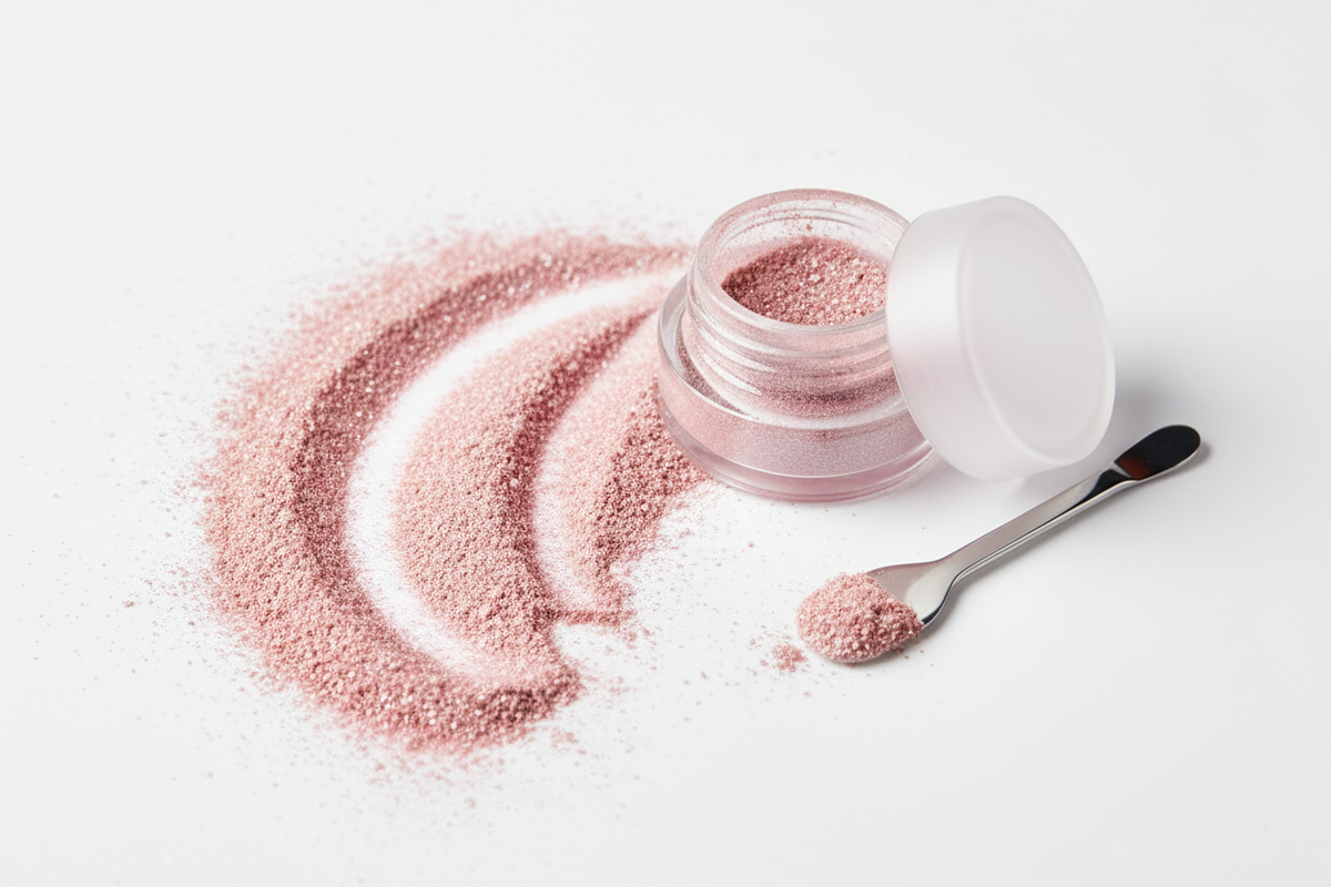 light pink nail powder polish color