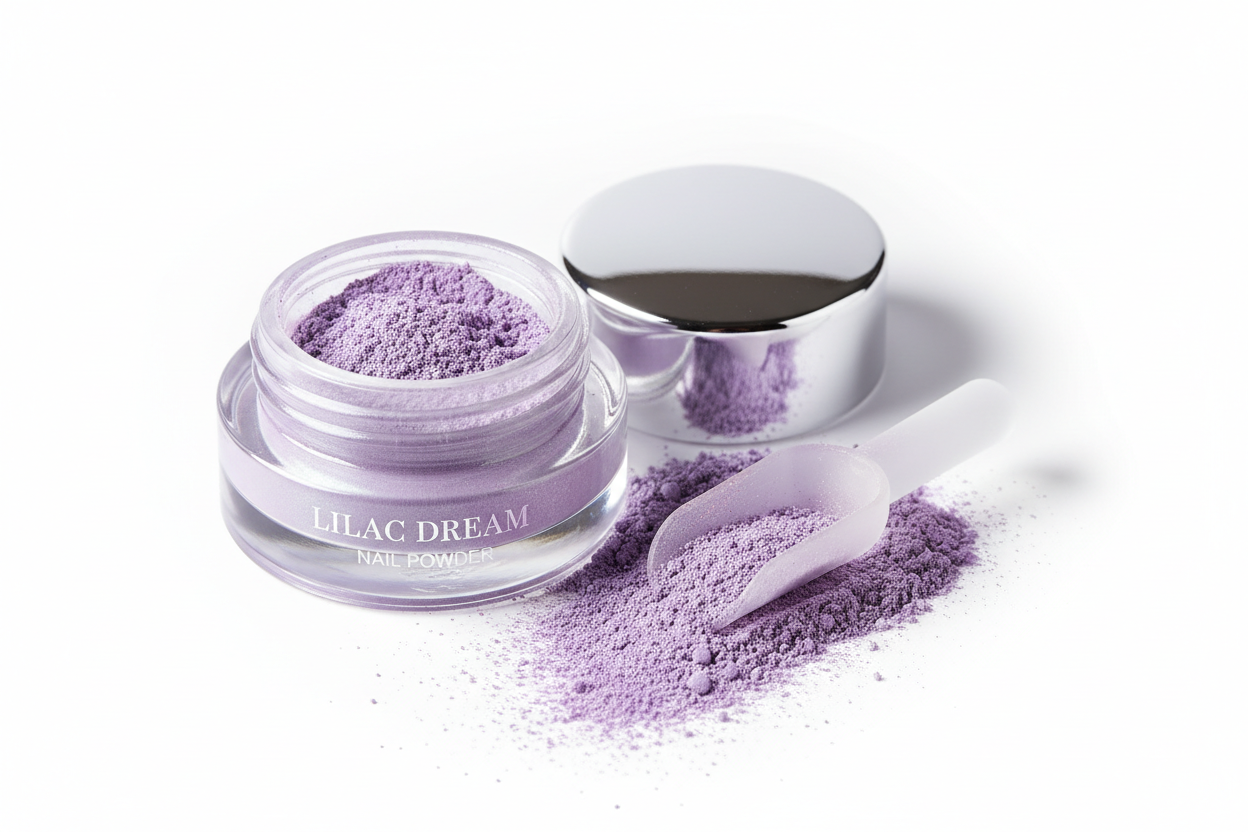 lilac purple nail powder polish color