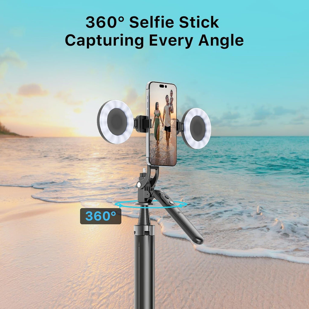 M MYBAT PRO 72" Auto Face Tracking Tripod - Professional Travel Stand with Remote & LED Light