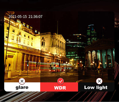 Dual Lens Dash Cam - HD 1080P Front & Rear Camera with G-Sensor