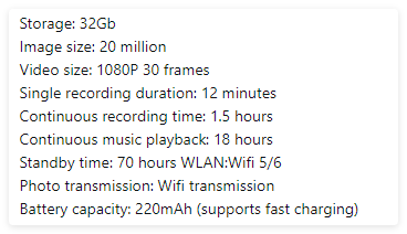 AI Camera Smart Glasses - HD Video Recording, Translation & Voice Control