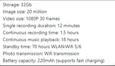 AI Camera Smart Glasses - HD Video Recording, Translation & Voice Control
