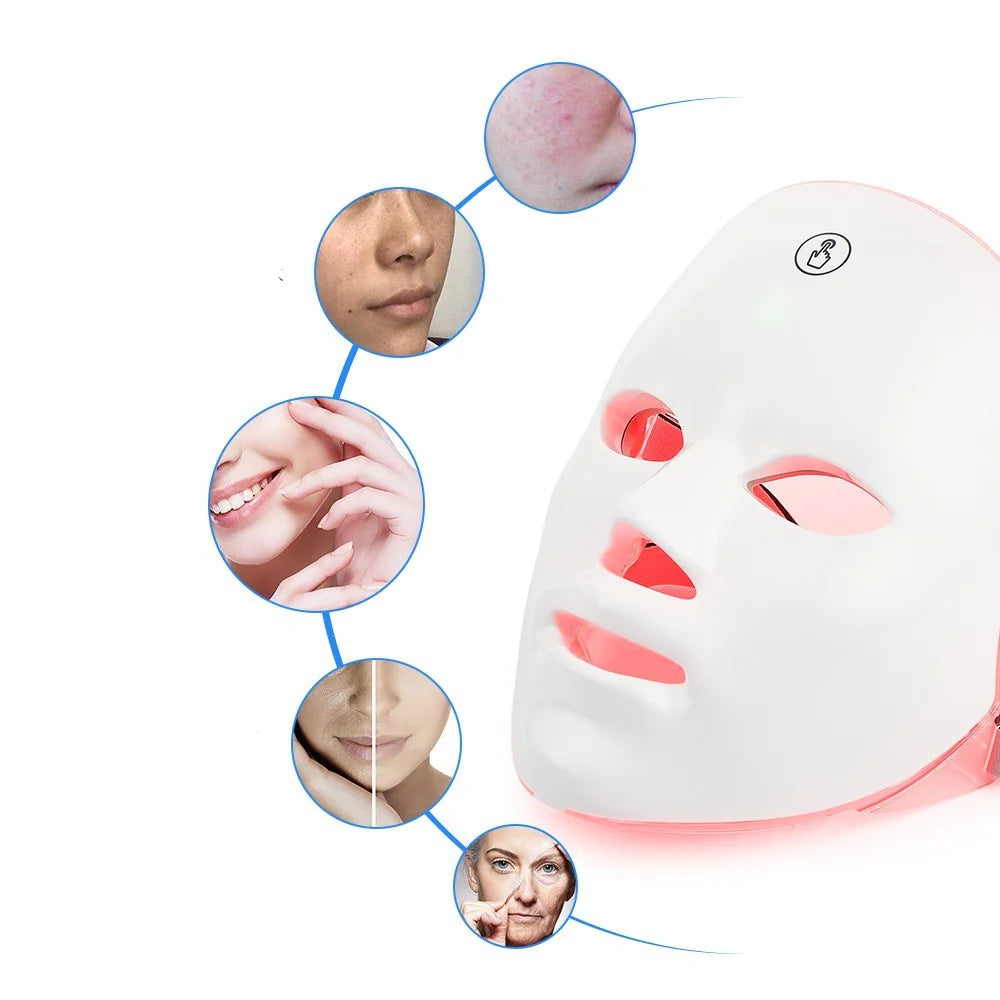 LED Light Therapy Facial Device - Professional Skin Rejuvenation & Anti-Aging